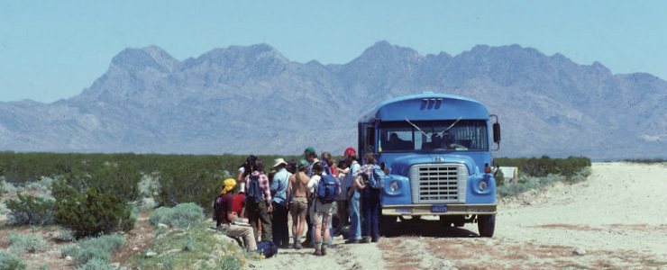 The big blue bus